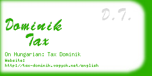 dominik tax business card